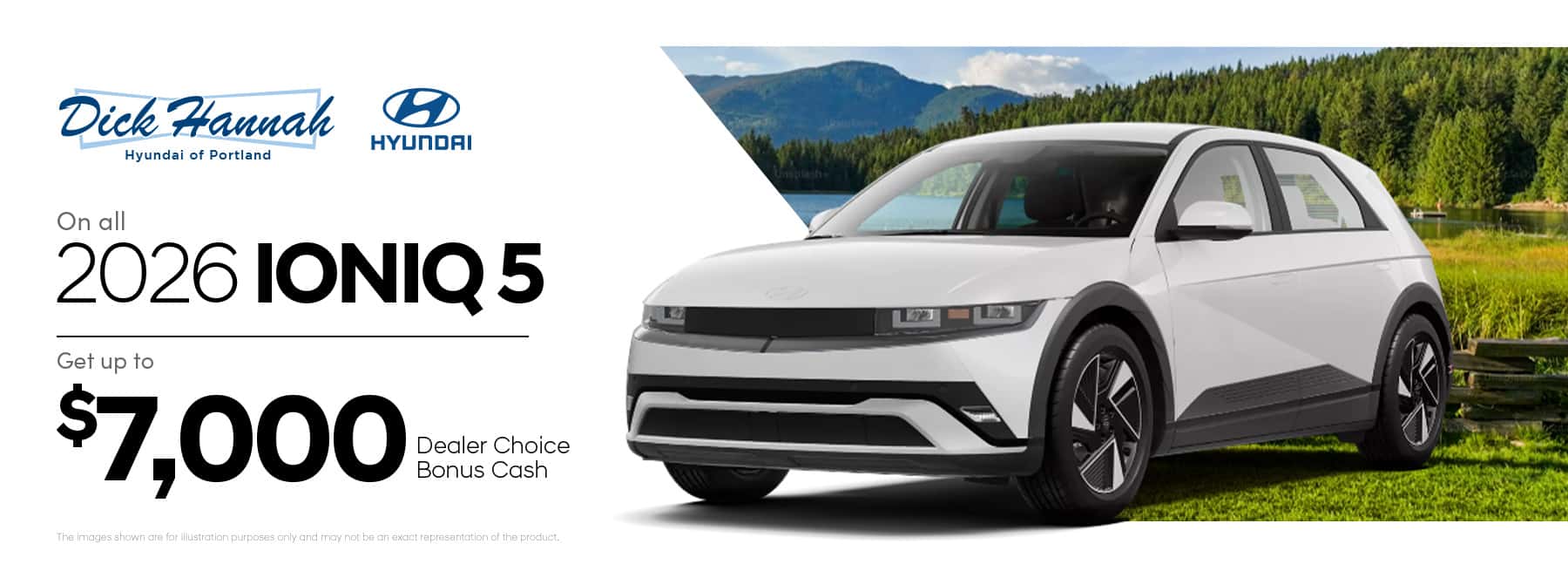 All 2026 Ioniq 5 $7,000 Dealer Choice Bonus Cash