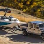 2020 Jeep Gladiator towing a boat