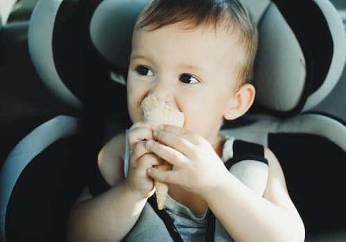 Eating food in a car