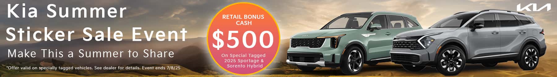 Kia Summer Sticker Sales Event