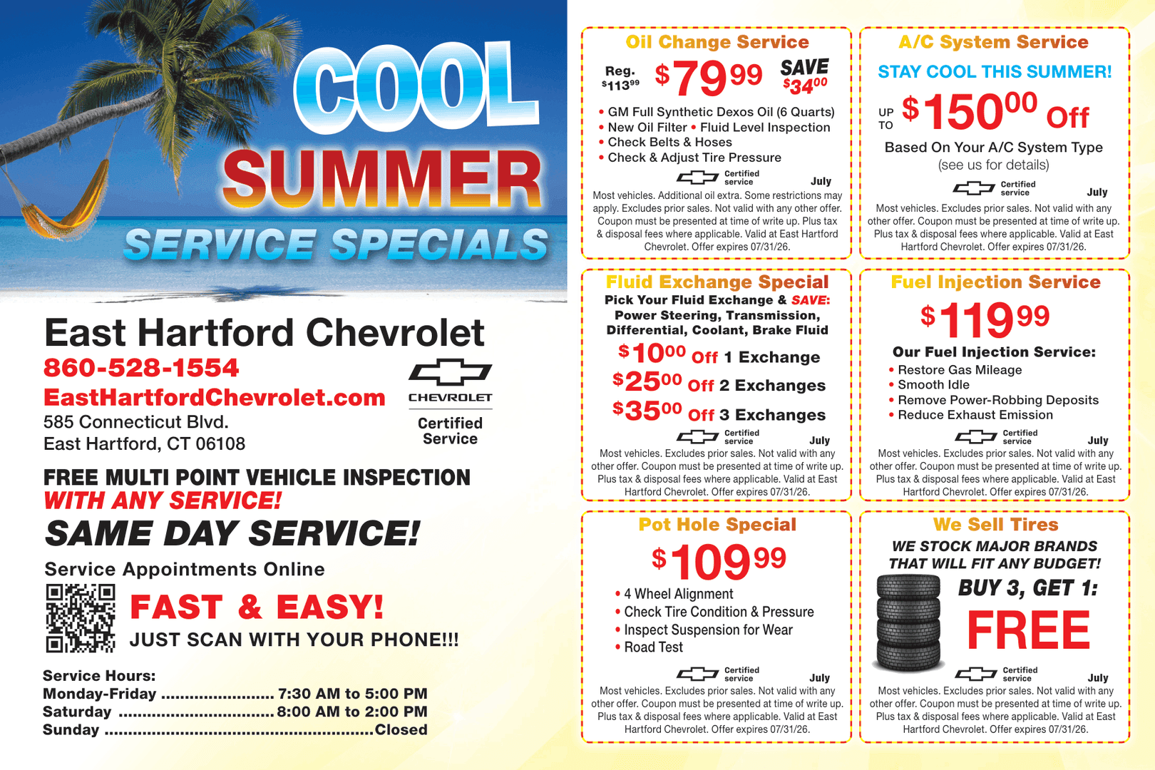 Service Specials May 2026