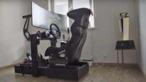 Racing simulator used in sim racing.