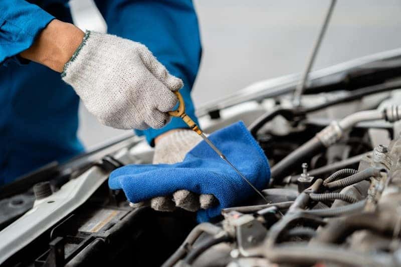 Checking Oil dipstick