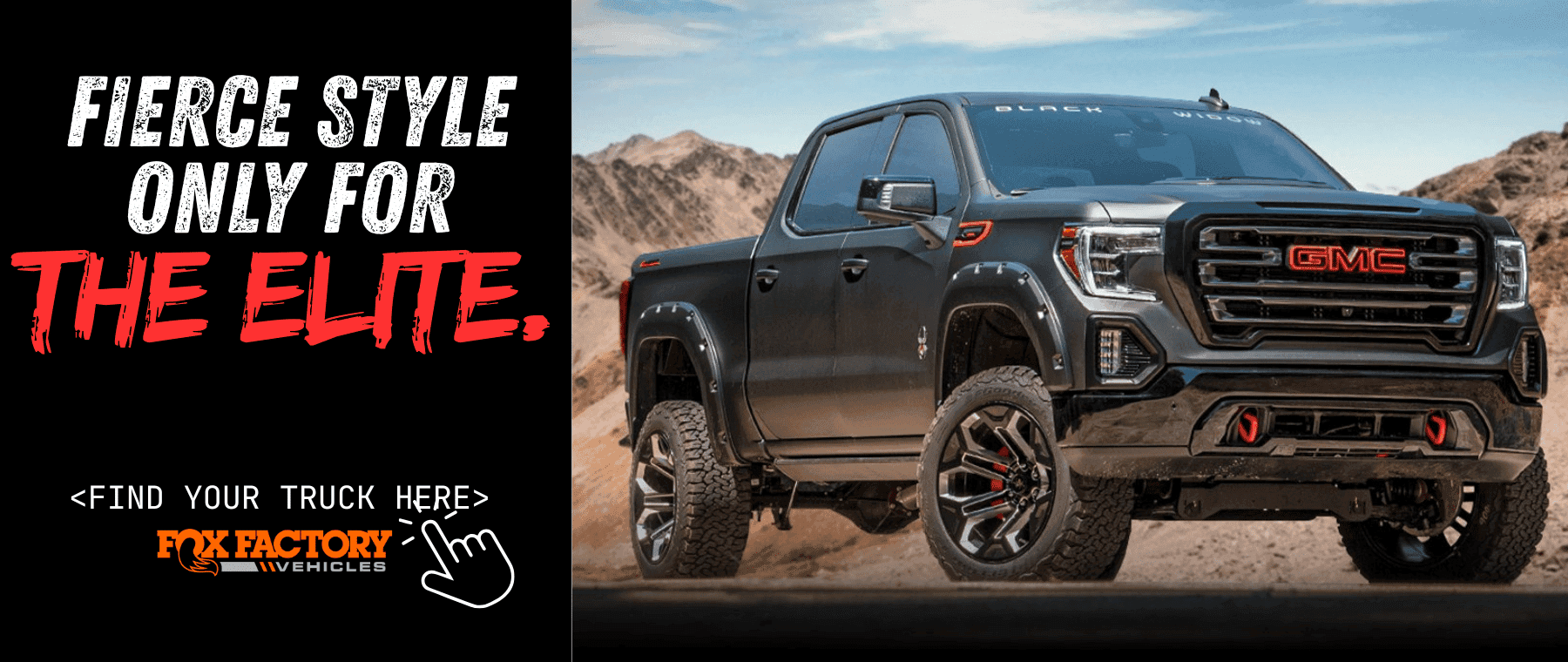 Lifted Black Widow trucks