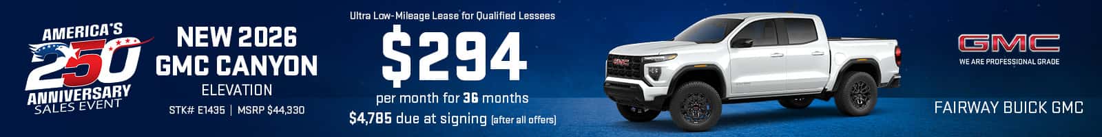New 2026 GMC Canyon Elevation