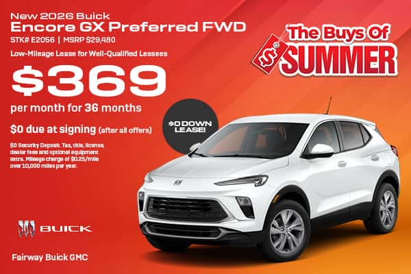 Lease a New 2026 Buick Encore GX Preferred FWD for $369/month