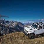 2018 Jeep Wrangler 2-Door parked on the edge of the mountain