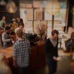 People in a cozy coffee shop