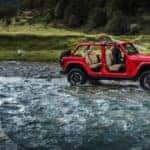 Jeep Wrangler Rubicon traveling through water