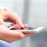Person holding smartphone