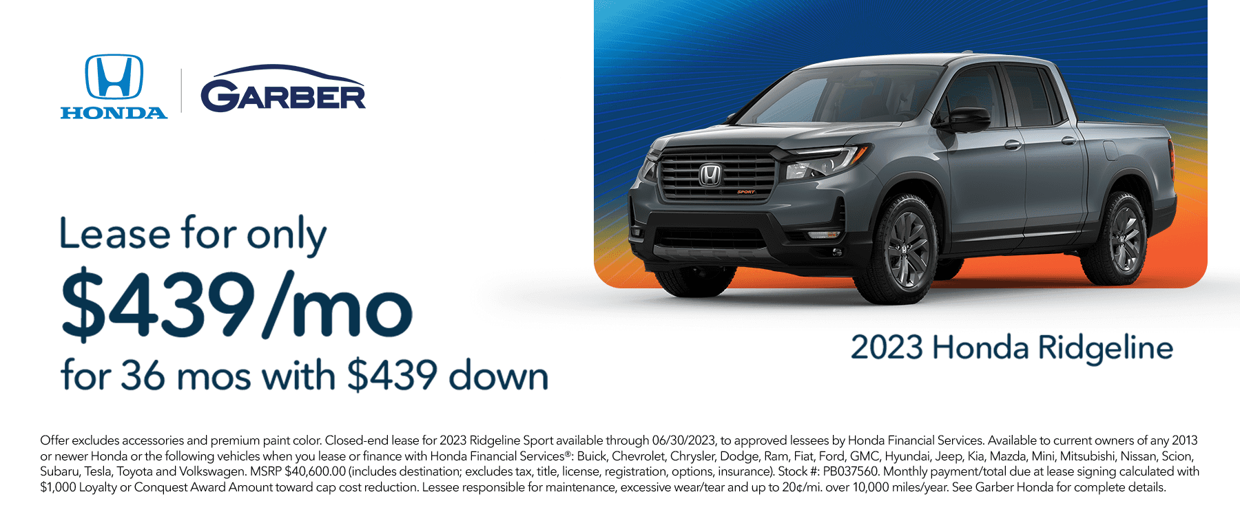 Garber_Honda_Ridgeline_Lease_Offer_Ads_Group_Site_Banner (1)