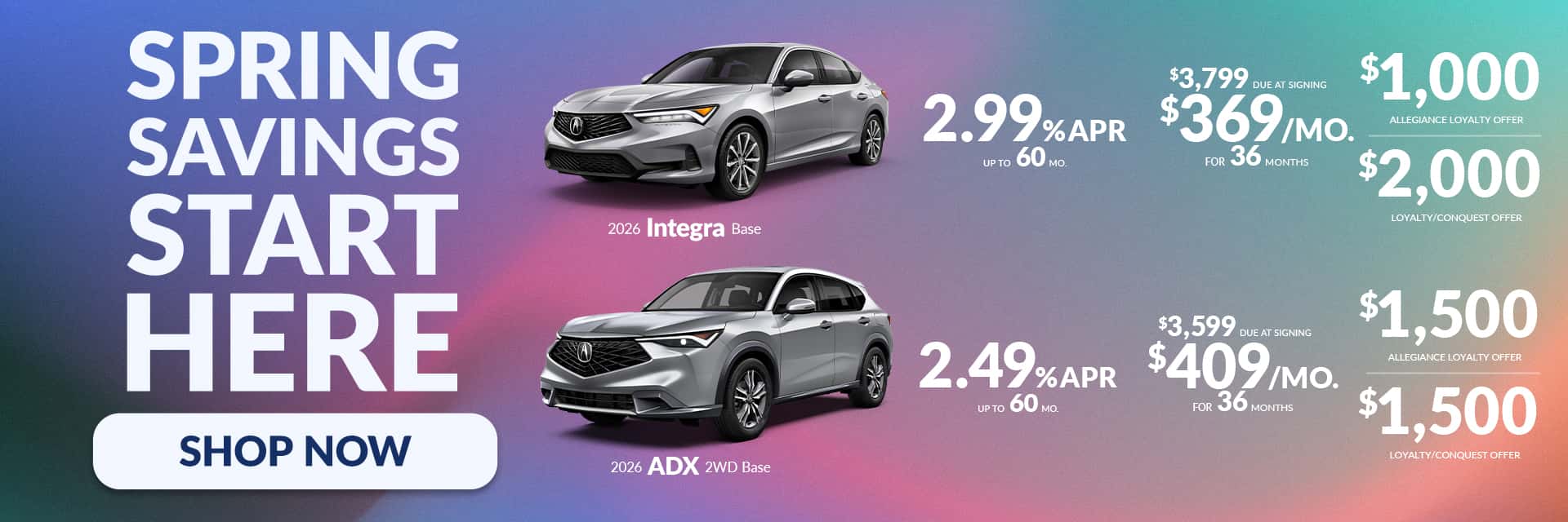 Integra and ADX lease, and
