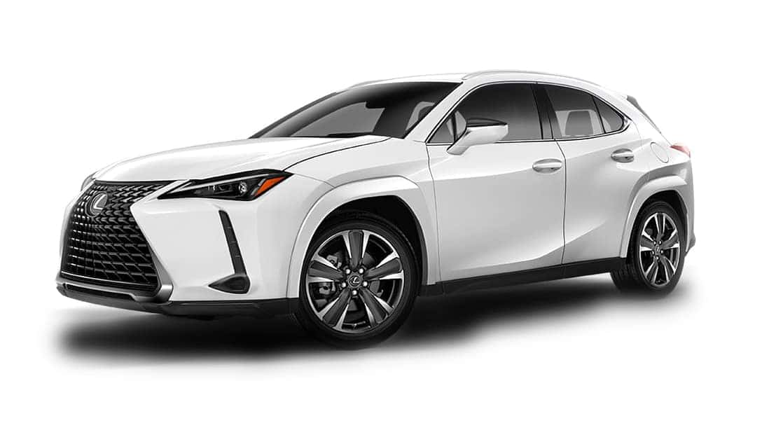 2026 Lexus UX 300h hybrid compact SUV in white exterior three-quarter view