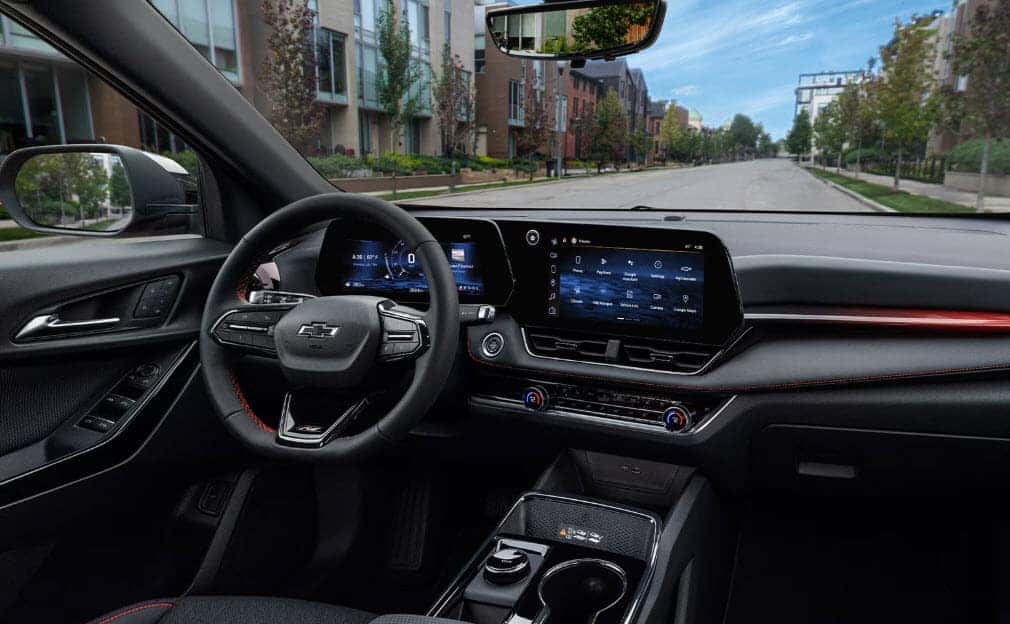 2025 Chevrolet Equinox interior with digital driver display and 11.3-inch touchscreen infotainment system