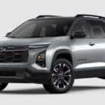 2025 Chevrolet Equinox exterior front three-quarter view in silver finish