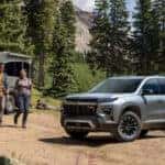 2025 Chevy Traverse parked at a campsite