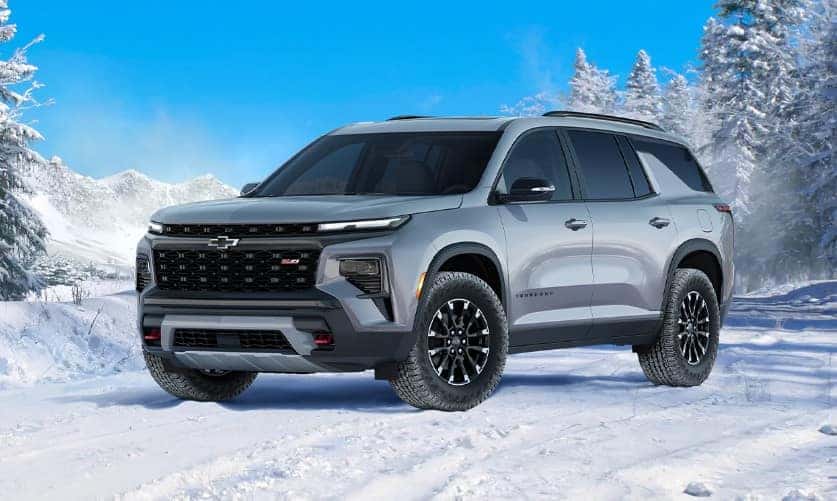Chevy SUV prepared for winter driving conditions