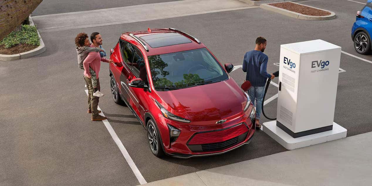 Chevy Blazer EV parked at a charging station