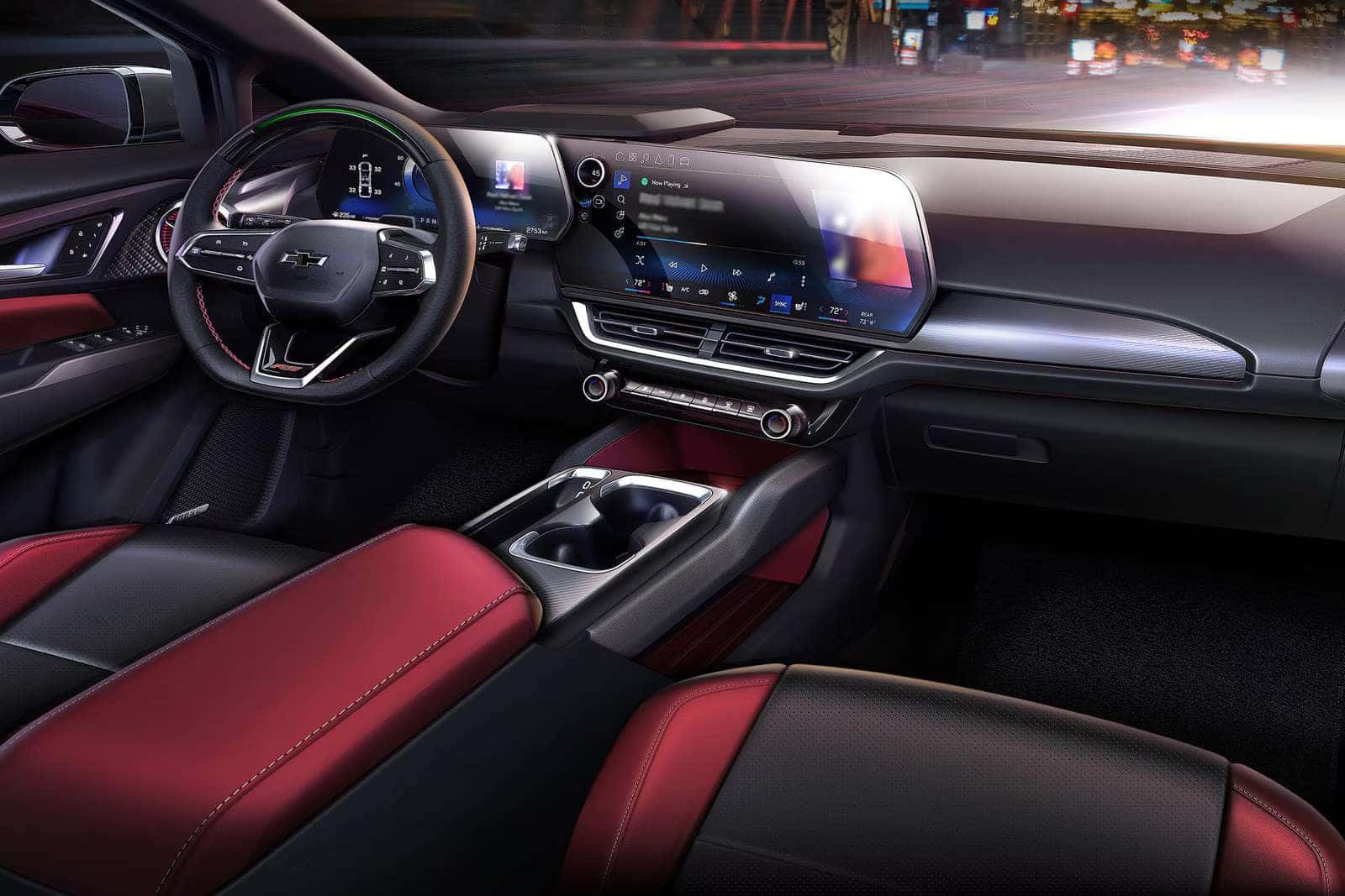 Chevy Equinox EV interior and massive 17.7-inch touchscreen