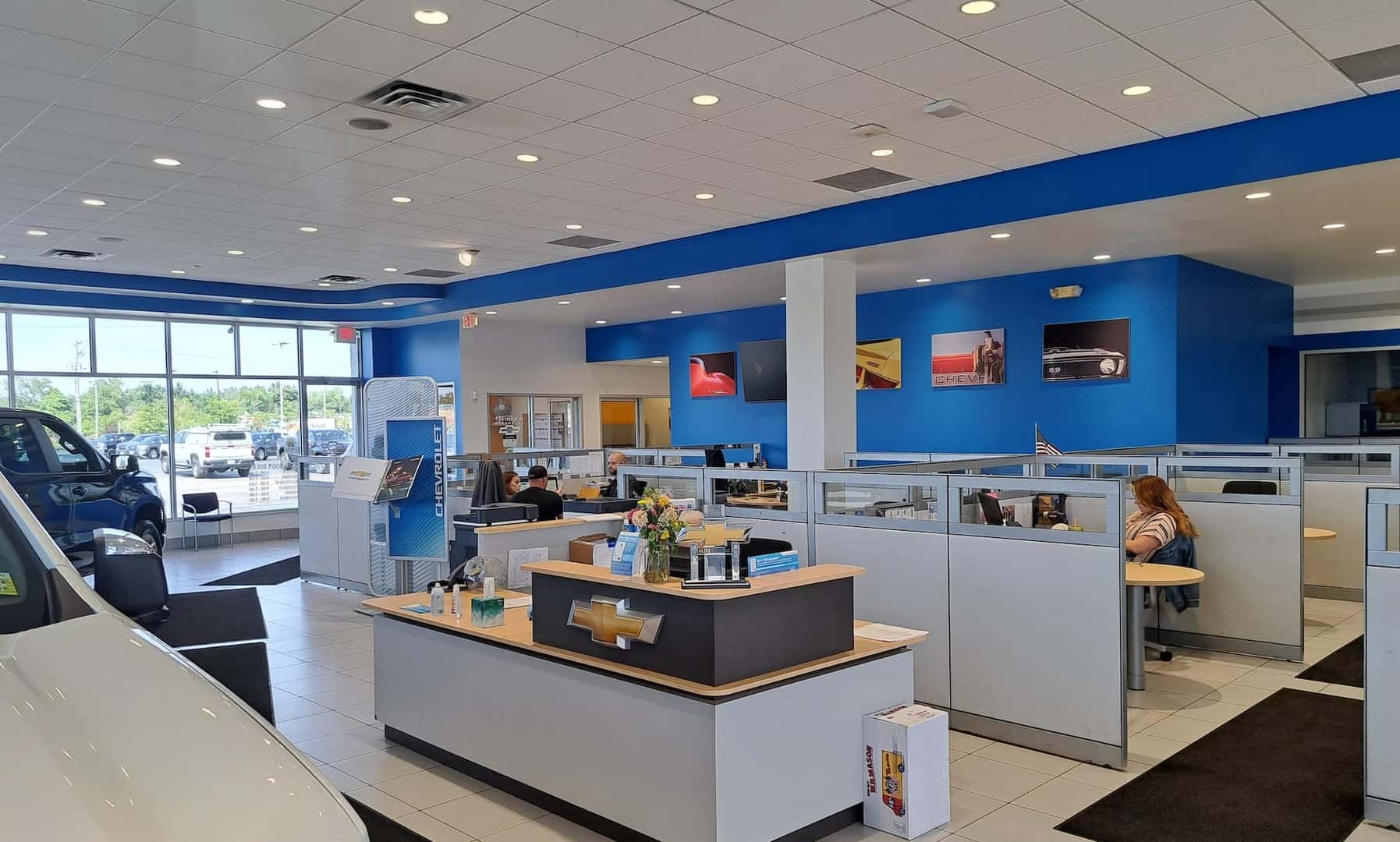 Interior shot of the dealership