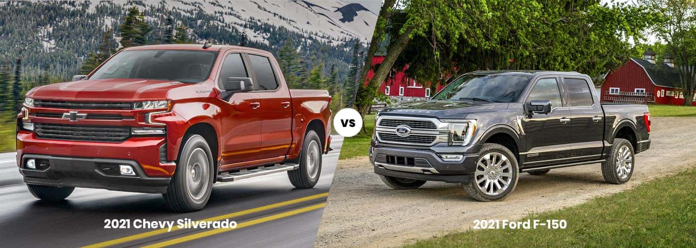 2021 Chevy Silverado 1500 vs. 2021 Ford F150 HerrinGear Chevrolet