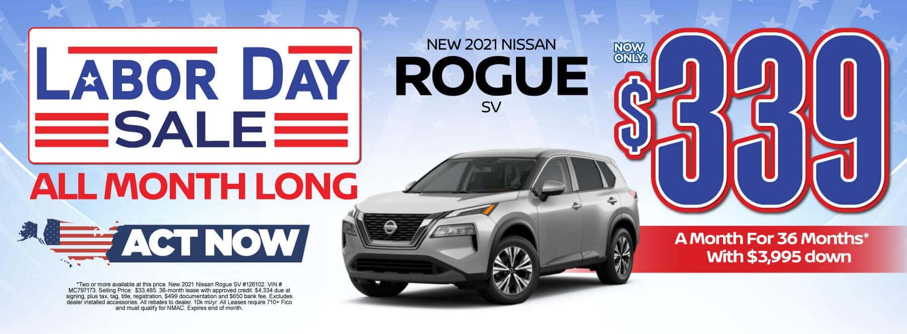 New 2021 Nissan Rogue - Now only $339 a month - Act Now