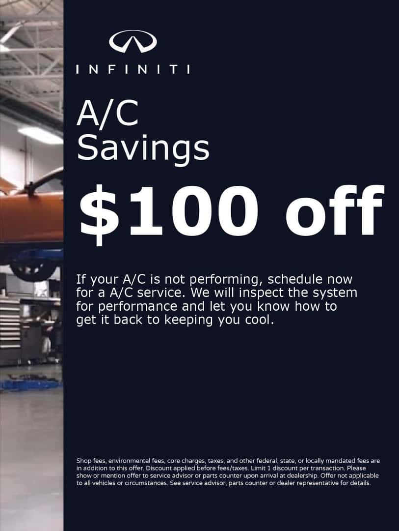 INFINITI greenville north carolina service and parts specials