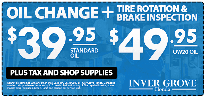 brilliance honda oil change coupon