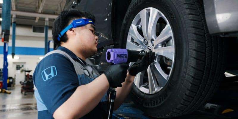 Honda Technician Working