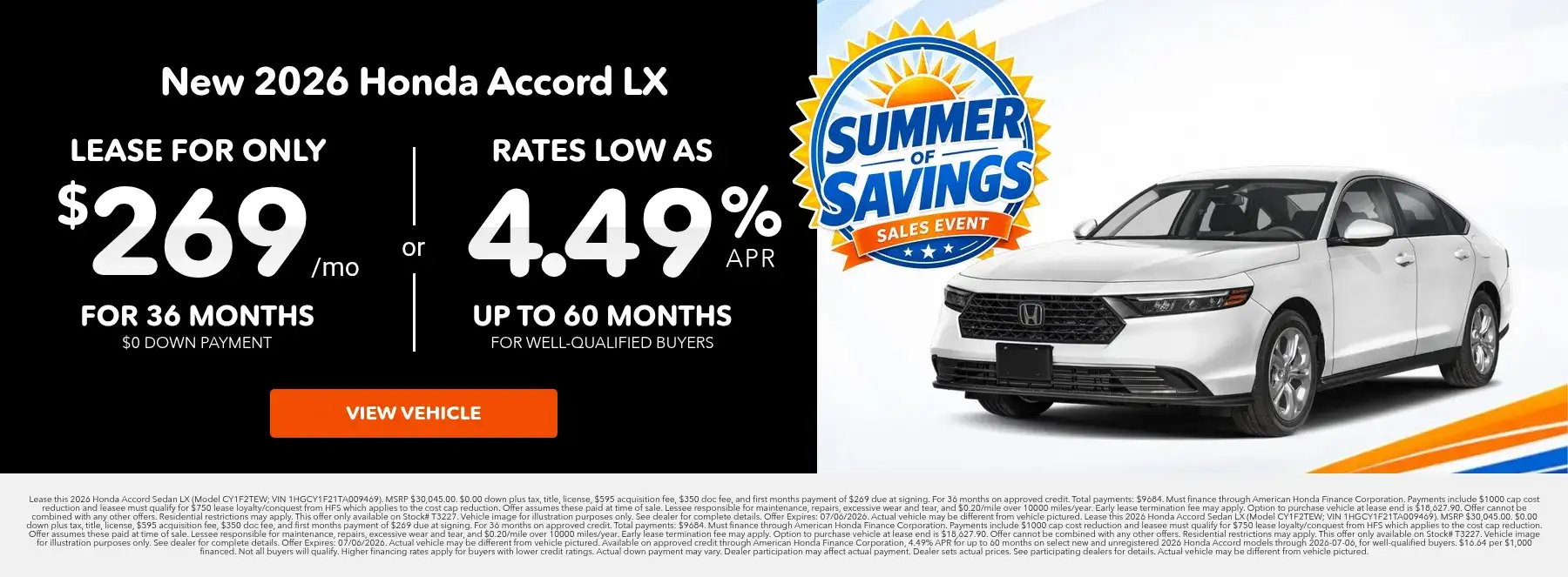 New Honda Special Offer