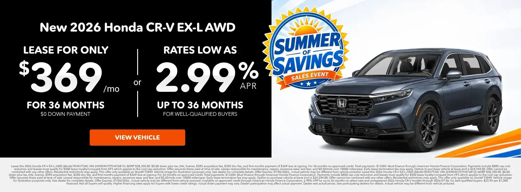 New Honda Special Offer