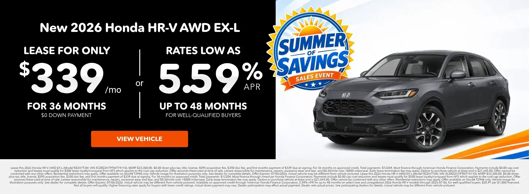 New Honda Special Offer