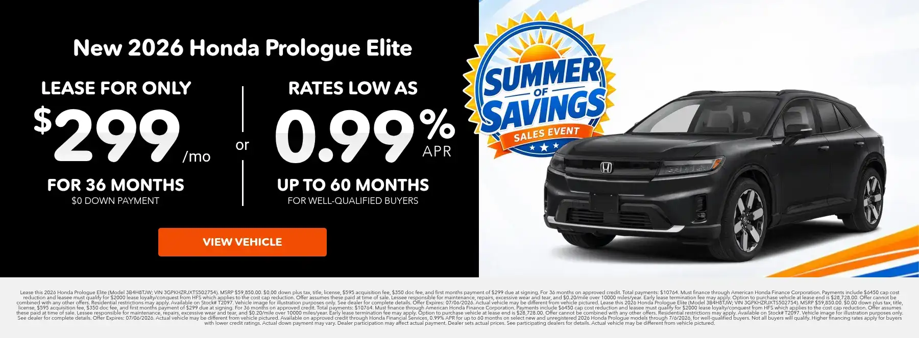 New Honda Special Offer