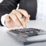 Person using a calculator