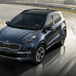 2020 Kia Sportage taking a turn