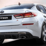 2020 Kia Optima taking a turn