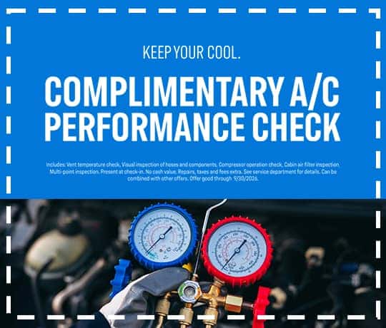 Complimentary A/C Performance Check