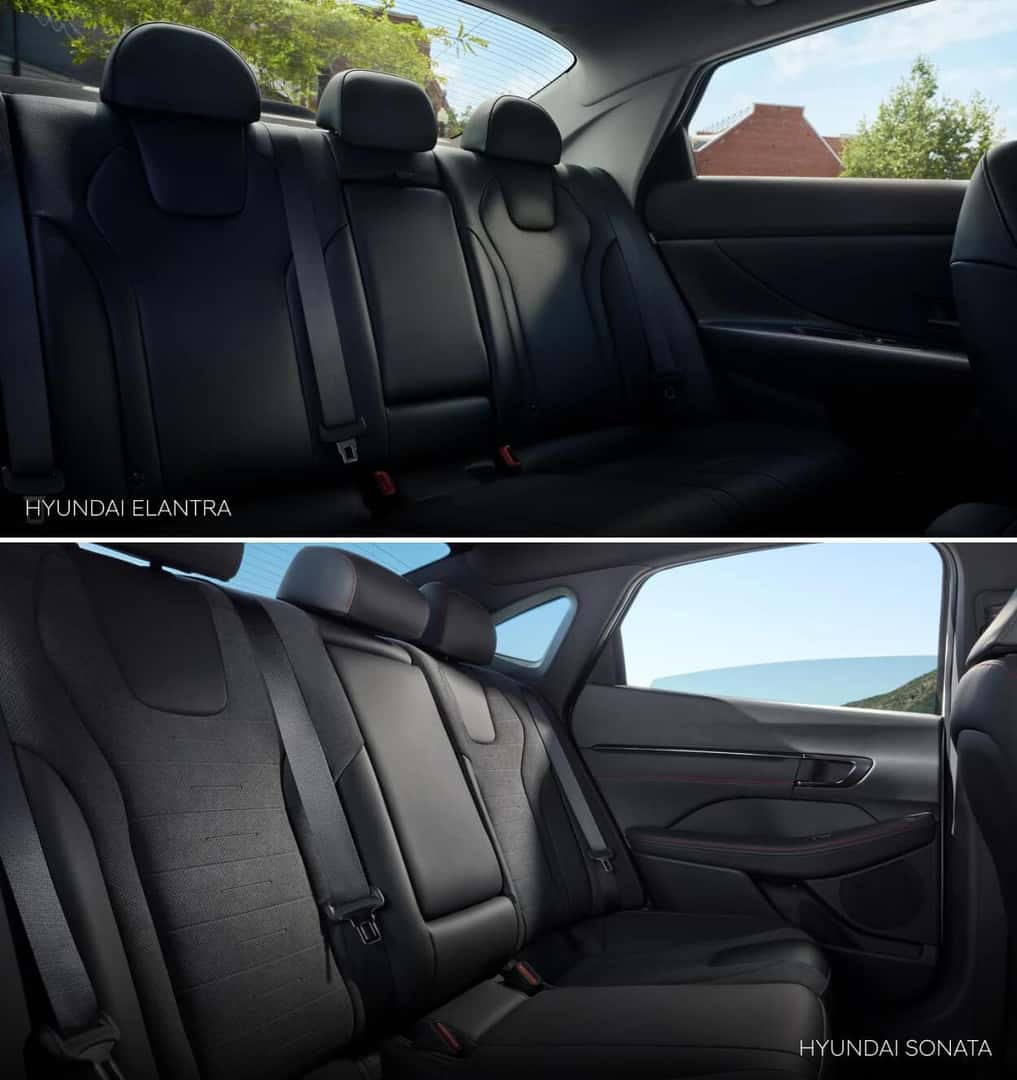 Hyundai Sonata vs. Elantra Dimensions Comparison