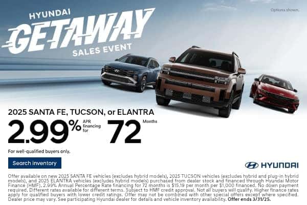 Select 2025 Hyundai models are on sale