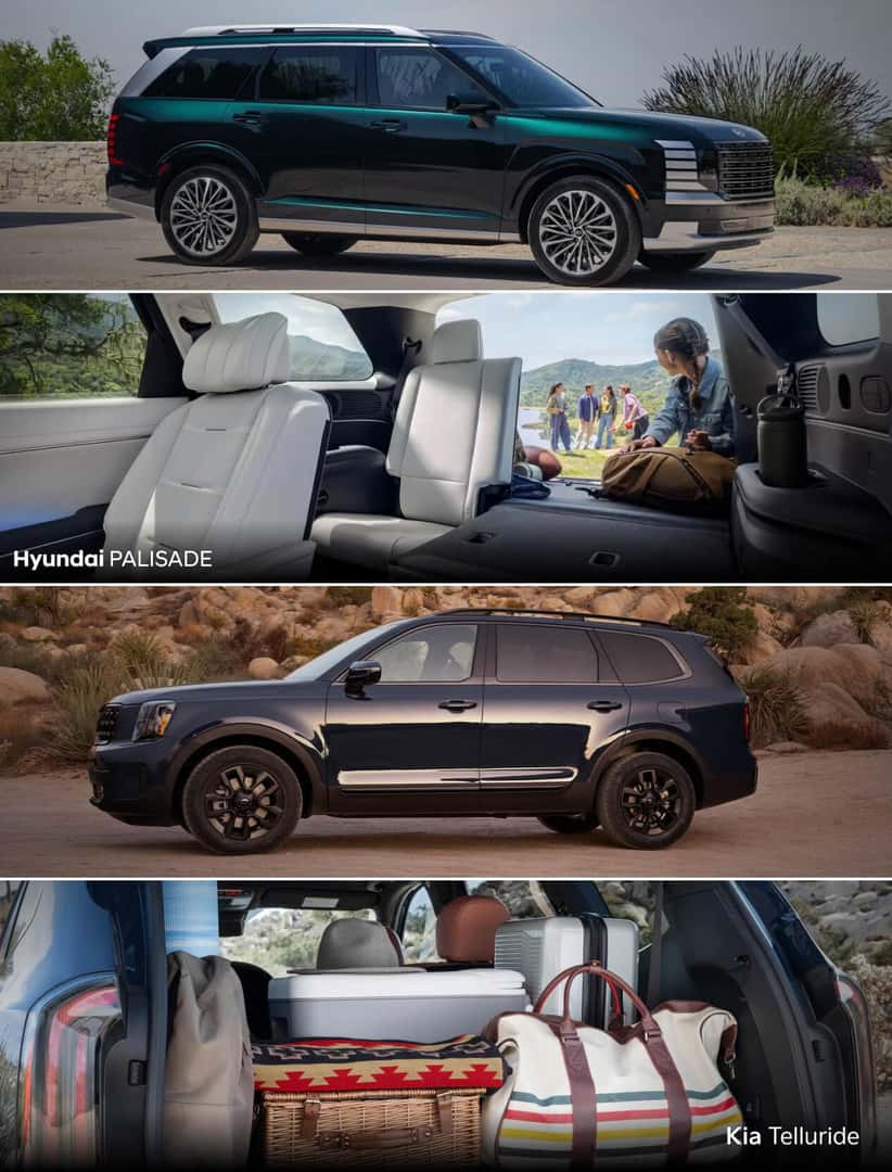 Hyundai Palisade vs. Kia Telluride Dimensions