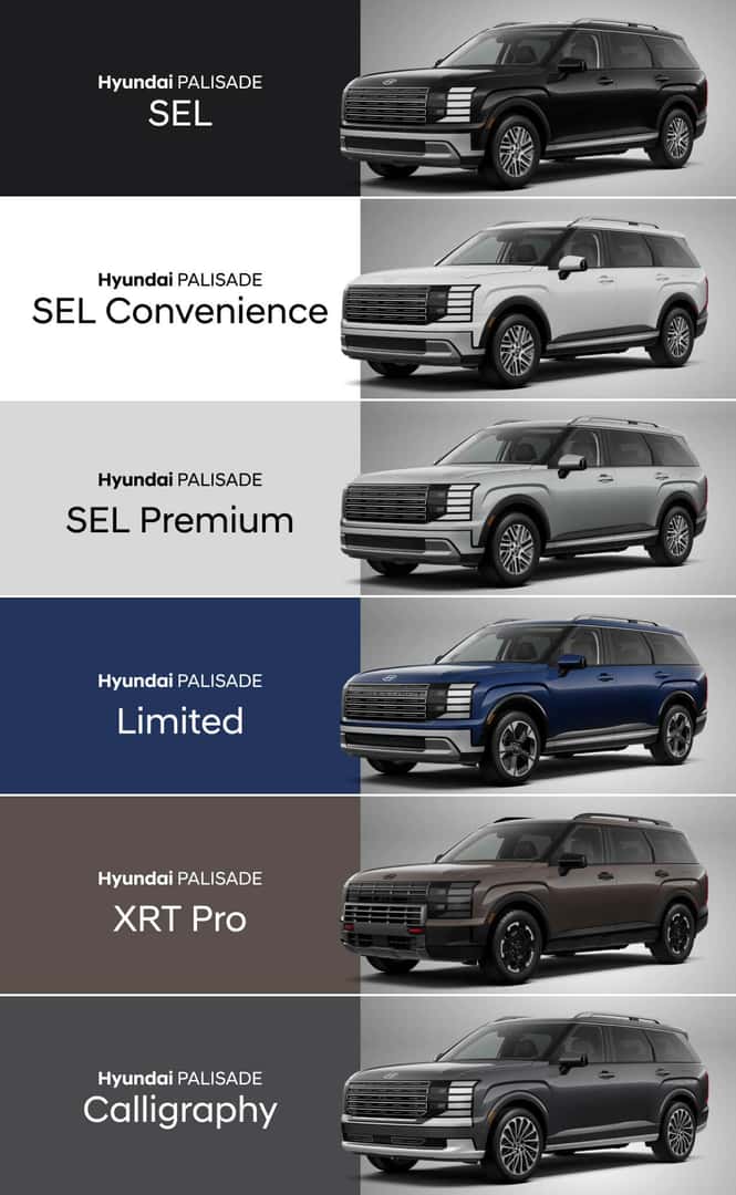 Hyundai Palisade vs. Kia Telluride Price & Trims