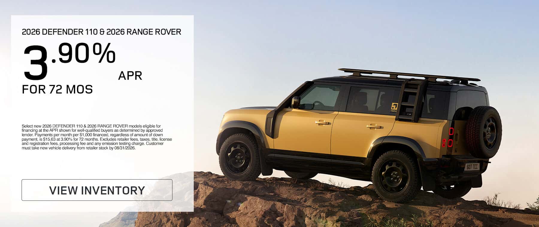 2026 defender 110 and 2026 range rover