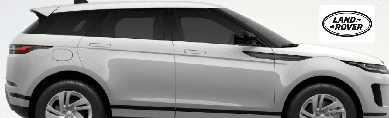 Sleek luxury coupe SUV parked in front of the Land Rover Dayton showroom in Dayton, OH