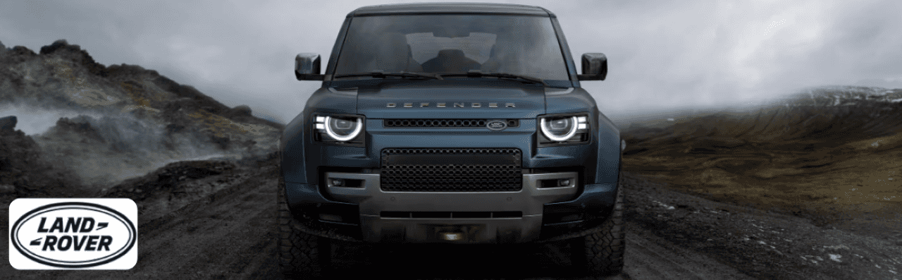 The interior cabin of the Defender 110 showcases luxury leather seats and an intuitive infotainment system.