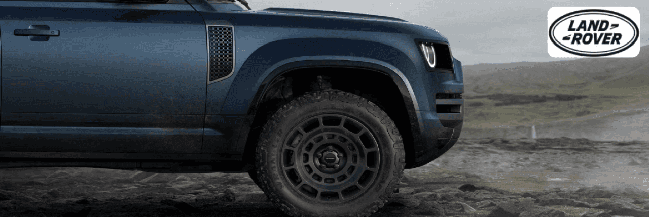 Land Rover Defender parked at Land Rover Dayton dealership