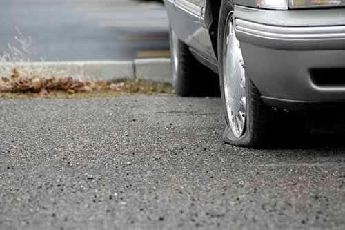 Flat Tire Parking Lot