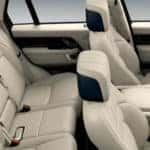 Interior view of Range Rover seating