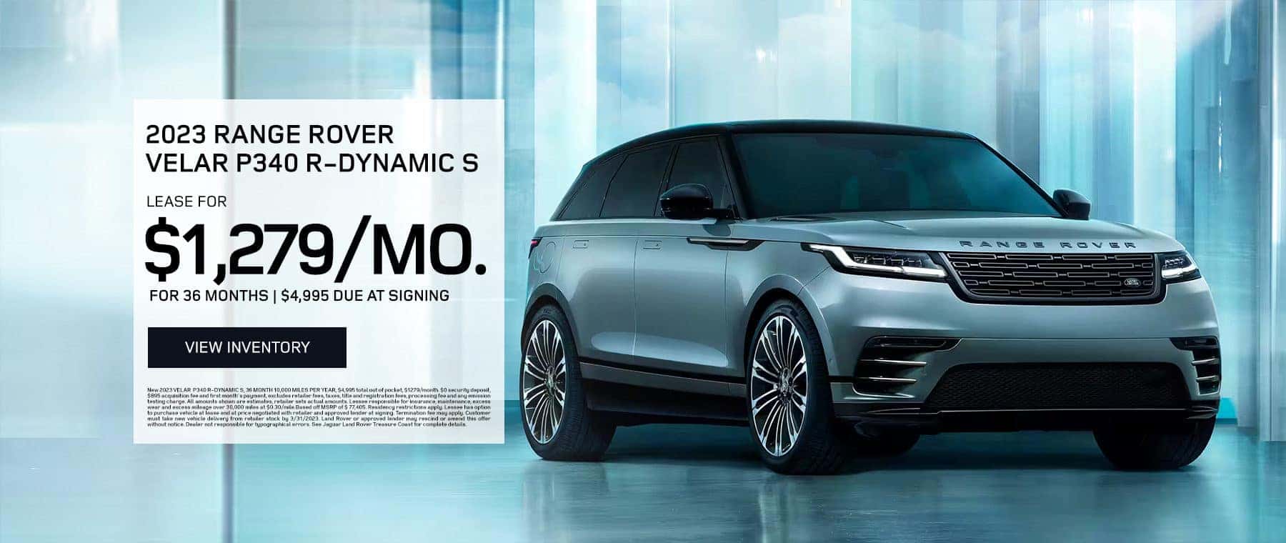 Lease a New Range Rover Velar!