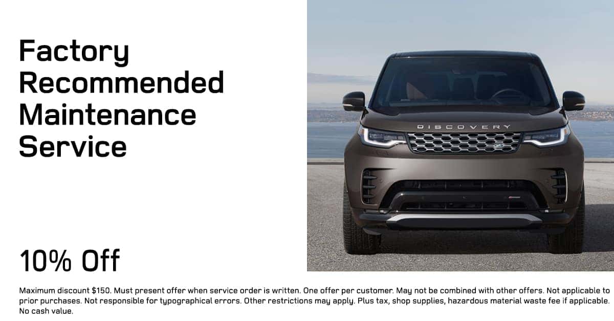 Maintenance Service Offer featuring Land Rover