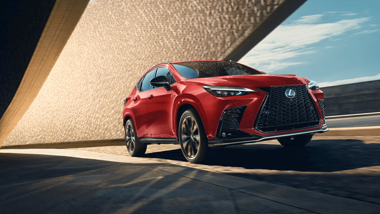 The 2025 Lexus NX 450h+ F SPORT Handling AWD shown in the Redline exterior color